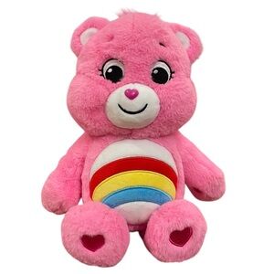 Care Bears Cheer Bear Plush 2020 Stuffed Animal 13” Rainbow Pink